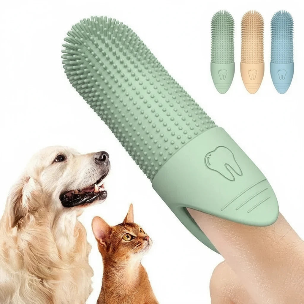 360° Silicone Finger Toothbrush for Dogs & Cats – Gentle Dental Care