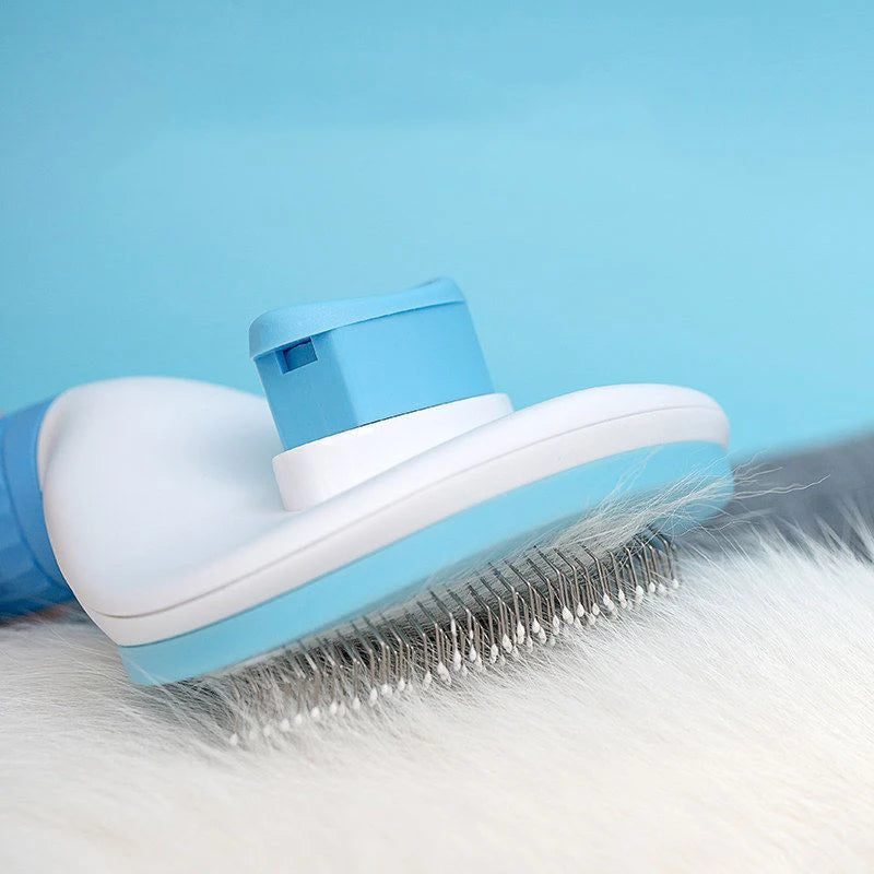 Self-Cleaning Pet Brush — Gentle Grooming Comb for Dogs & Cats