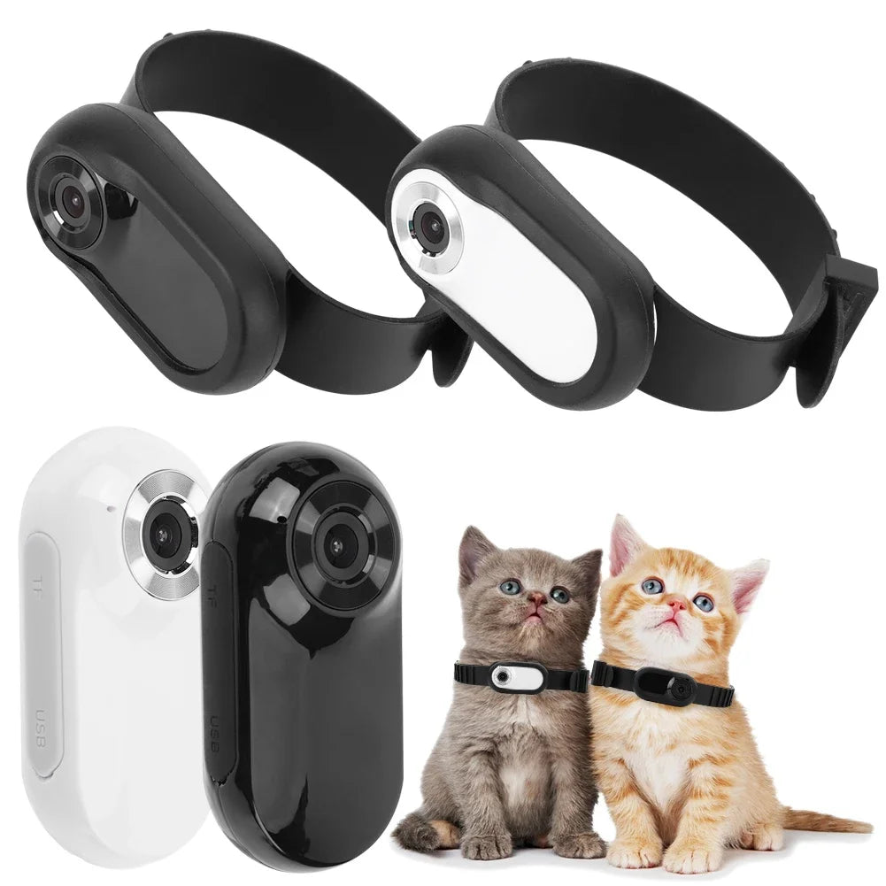 HD 1080P Pet Camera Collar – No WiFi Needed Dog & Cat Tracker, Portable Video Recorder for Pets