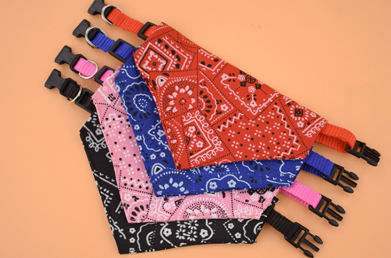 Adjustable Pet Bandana Collar – Stylish Triangle Scarf for Dogs & Cats