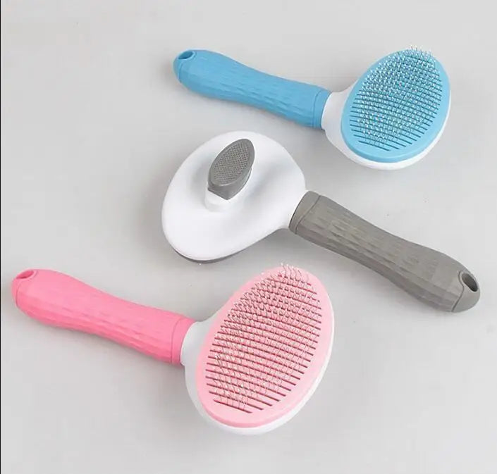 Self-Cleaning Pet Brush — Gentle Grooming Comb for Dogs & Cats