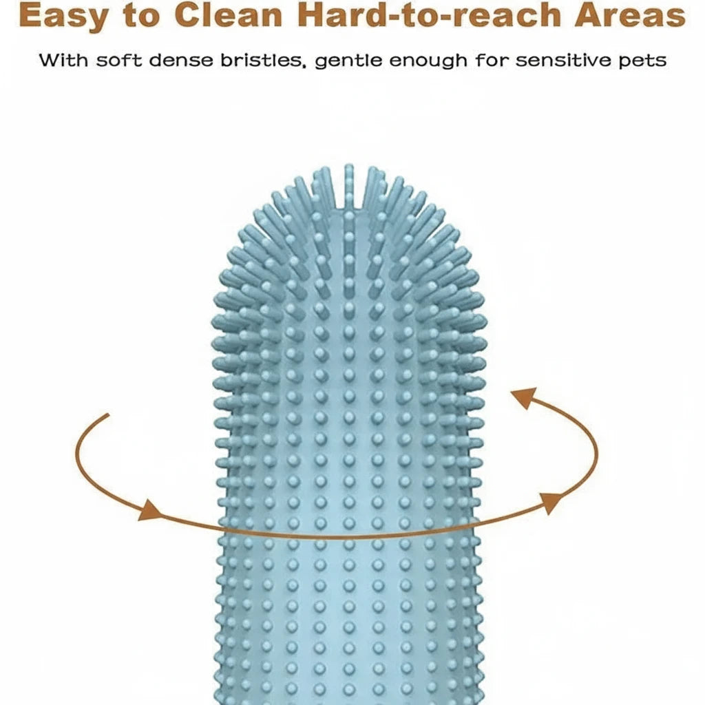 360° Silicone Finger Toothbrush for Dogs & Cats – Gentle Dental Care