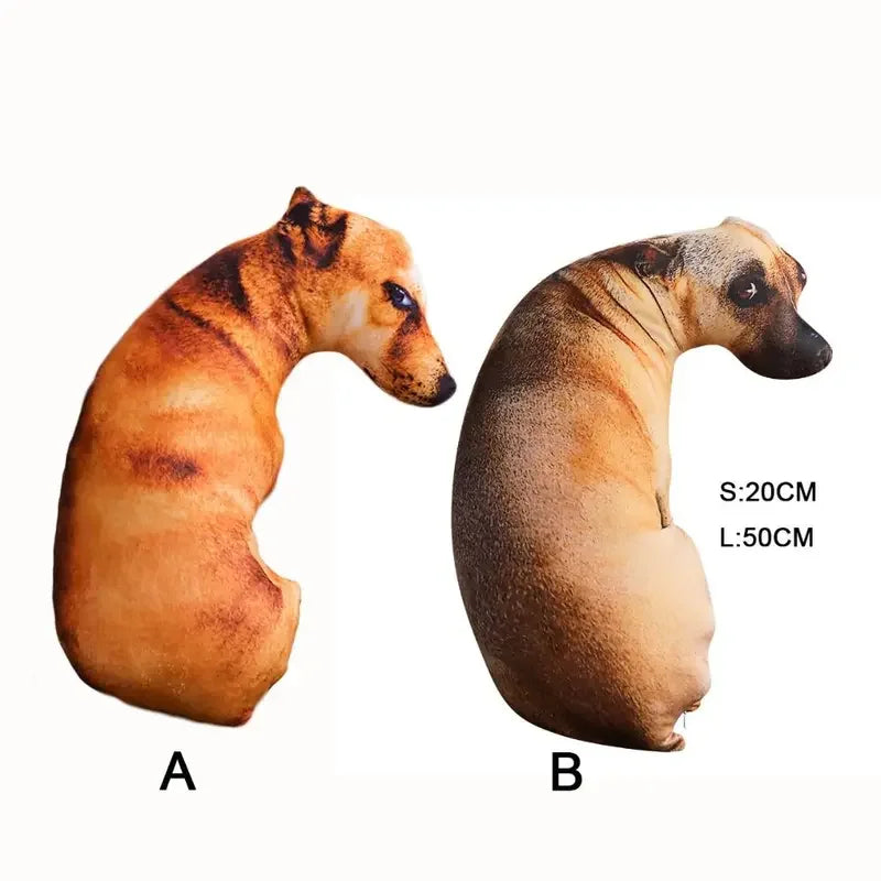 3D Dog-Shaped Pillow – Funny and Realistic Decorative Cushion for Home