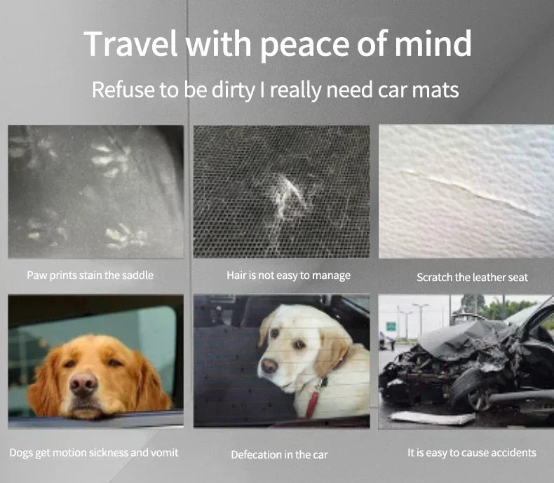 Dog Car Seat Cover – Waterproof & Scratchproof Back Seat Protector for Cars, SUVs & Trucks